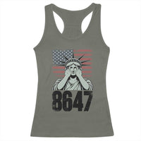 8647 Statue Of Liberty Racerback Tank Top Political Satire Protest Poster Graphic
