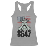 8647 Statue Of Liberty Racerback Tank Top Political Satire Protest Poster Graphic