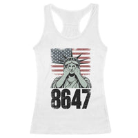 8647 Statue Of Liberty Racerback Tank Top Political Satire Protest Poster Graphic
