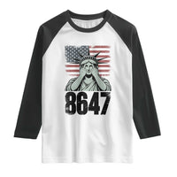 8647 Statue Of Liberty Raglan Shirt Political Satire Protest Poster Graphic