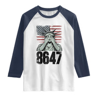 8647 Statue Of Liberty Raglan Shirt Political Satire Protest Poster Graphic