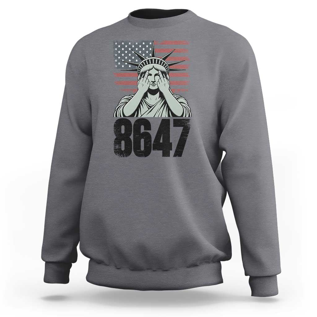 8647 Statue Of Liberty Sweatshirt Political Satire Protest Poster Graphic