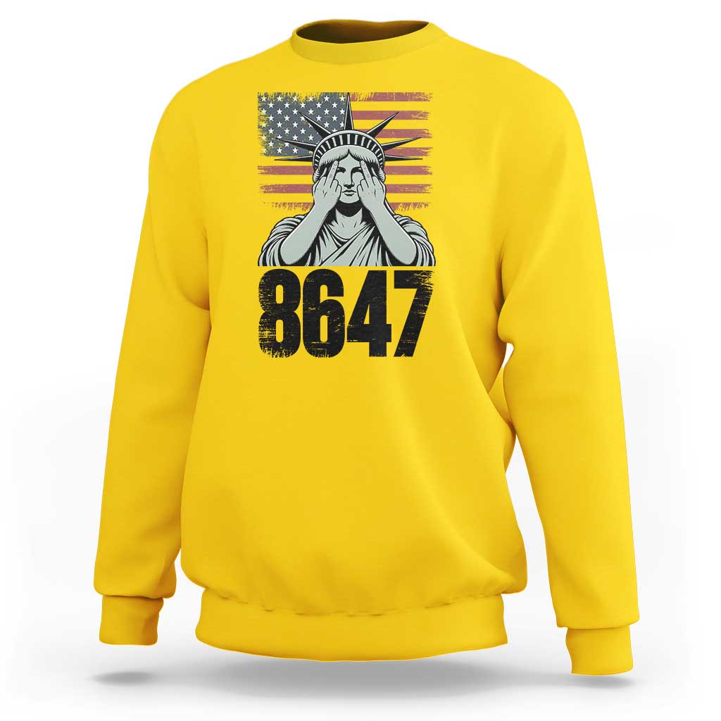 8647 Statue Of Liberty Sweatshirt Political Satire Protest Poster Graphic