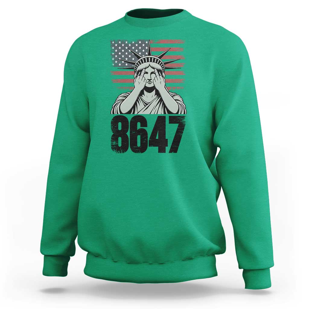 8647 Statue Of Liberty Sweatshirt Political Satire Protest Poster Graphic