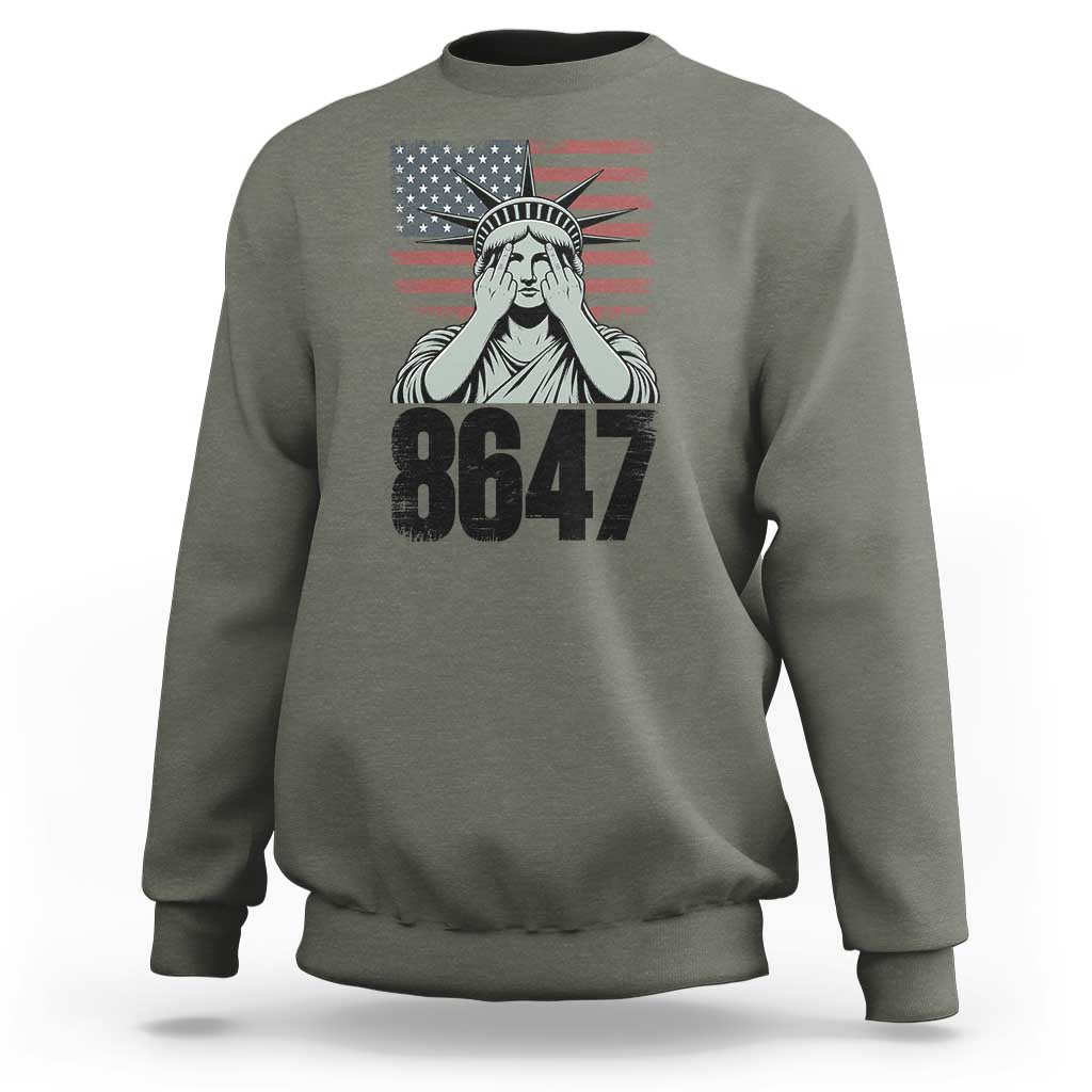 8647 Statue Of Liberty Sweatshirt Political Satire Protest Poster Graphic
