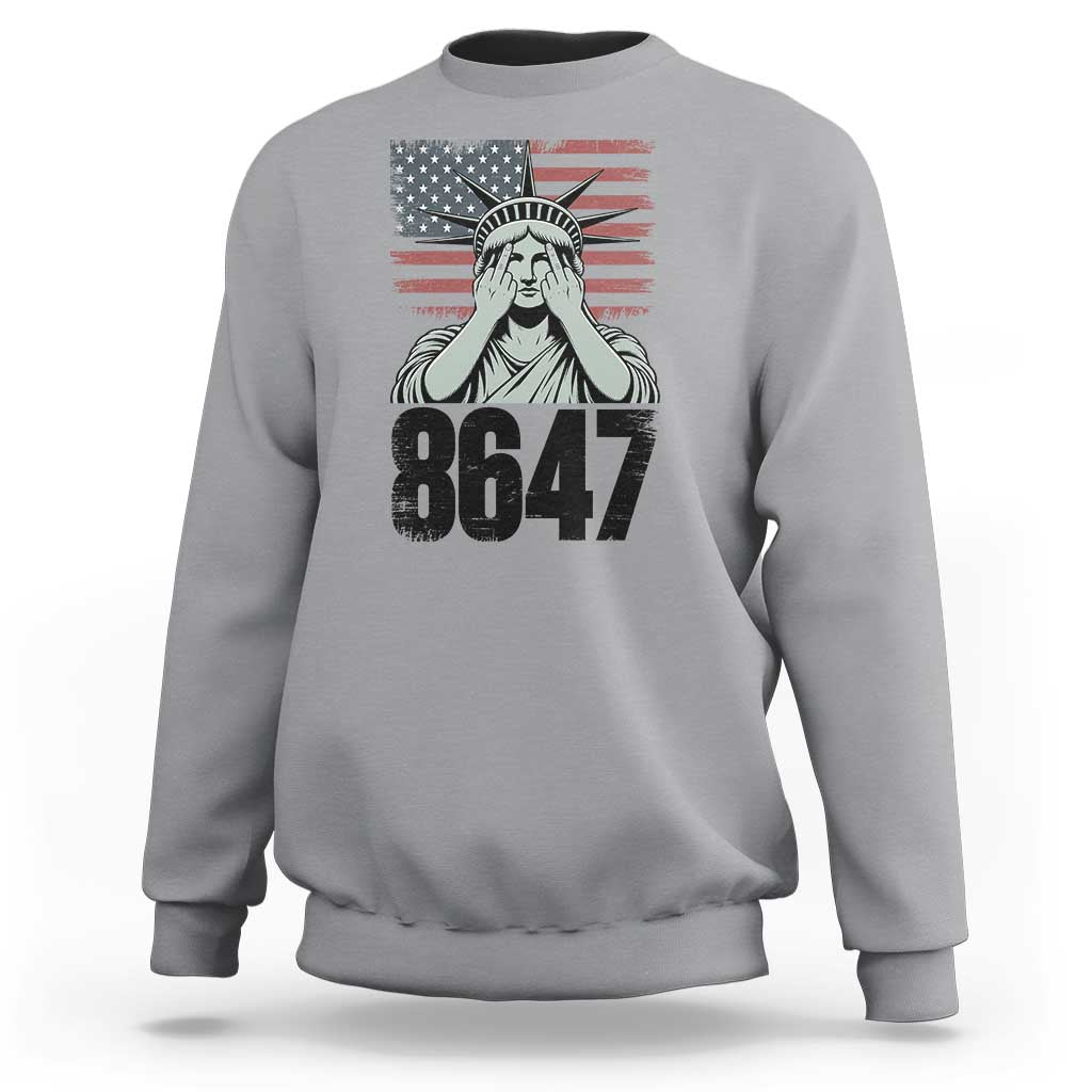 8647 Statue Of Liberty Sweatshirt Political Satire Protest Poster Graphic
