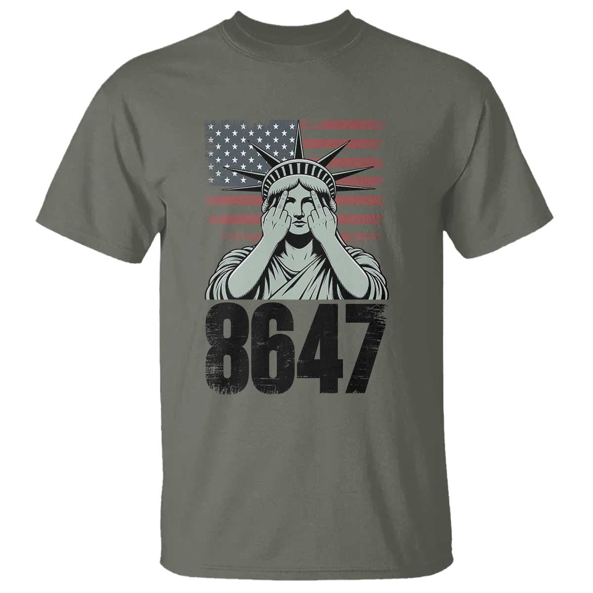 8647 Statue Of Liberty T Shirt Political Satire Protest Poster Graphic