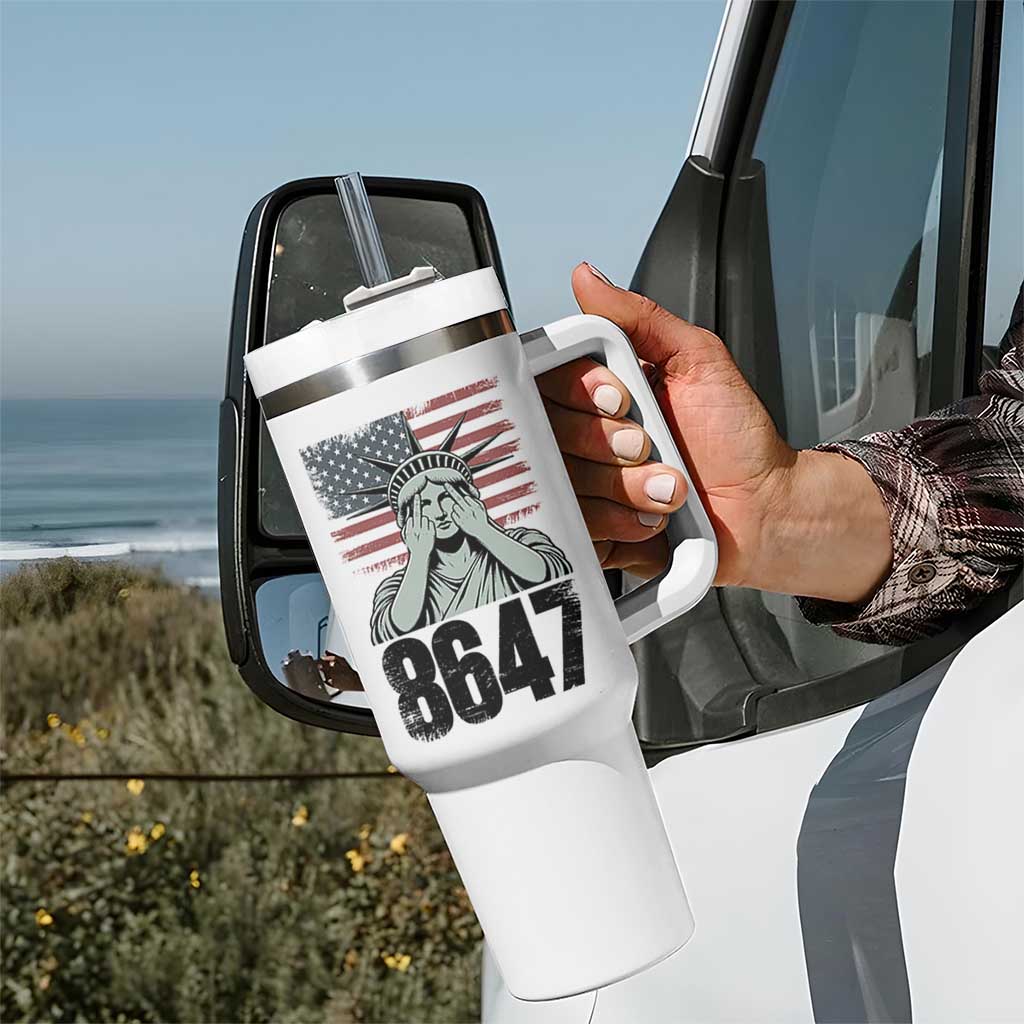 8647 Statue Of Liberty Tumbler With Handle Political Satire Protest Poster Graphic