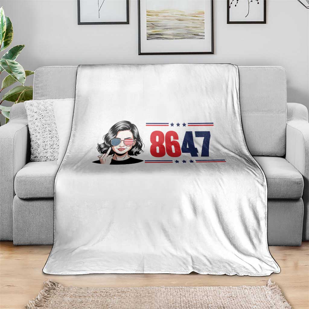 Political Activist 8647 Throw Blanket Freedom Satire Protest Graphic