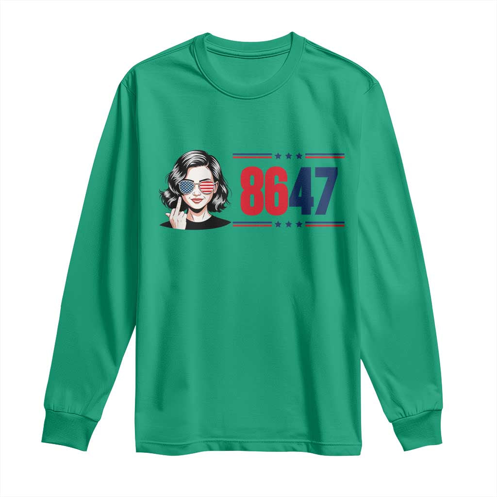 Political Activist 8647 Long Sleeve Shirt Freedom Satire Protest Graphic