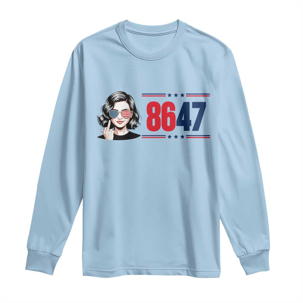 Political Activist 8647 Long Sleeve Shirt Freedom Satire Protest Graphic