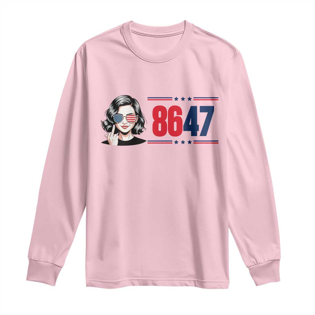 Political Activist 8647 Long Sleeve Shirt Freedom Satire Protest Graphic