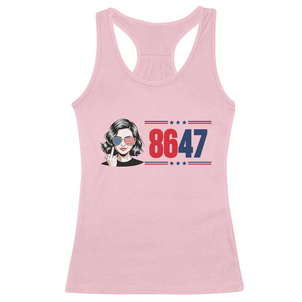 Political Activist 8647 Racerback Tank Top Freedom Satire Protest Graphic
