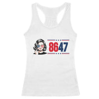Political Activist 8647 Racerback Tank Top Freedom Satire Protest Graphic