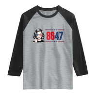 Political Activist 8647 Raglan Shirt Freedom Satire Protest Graphic