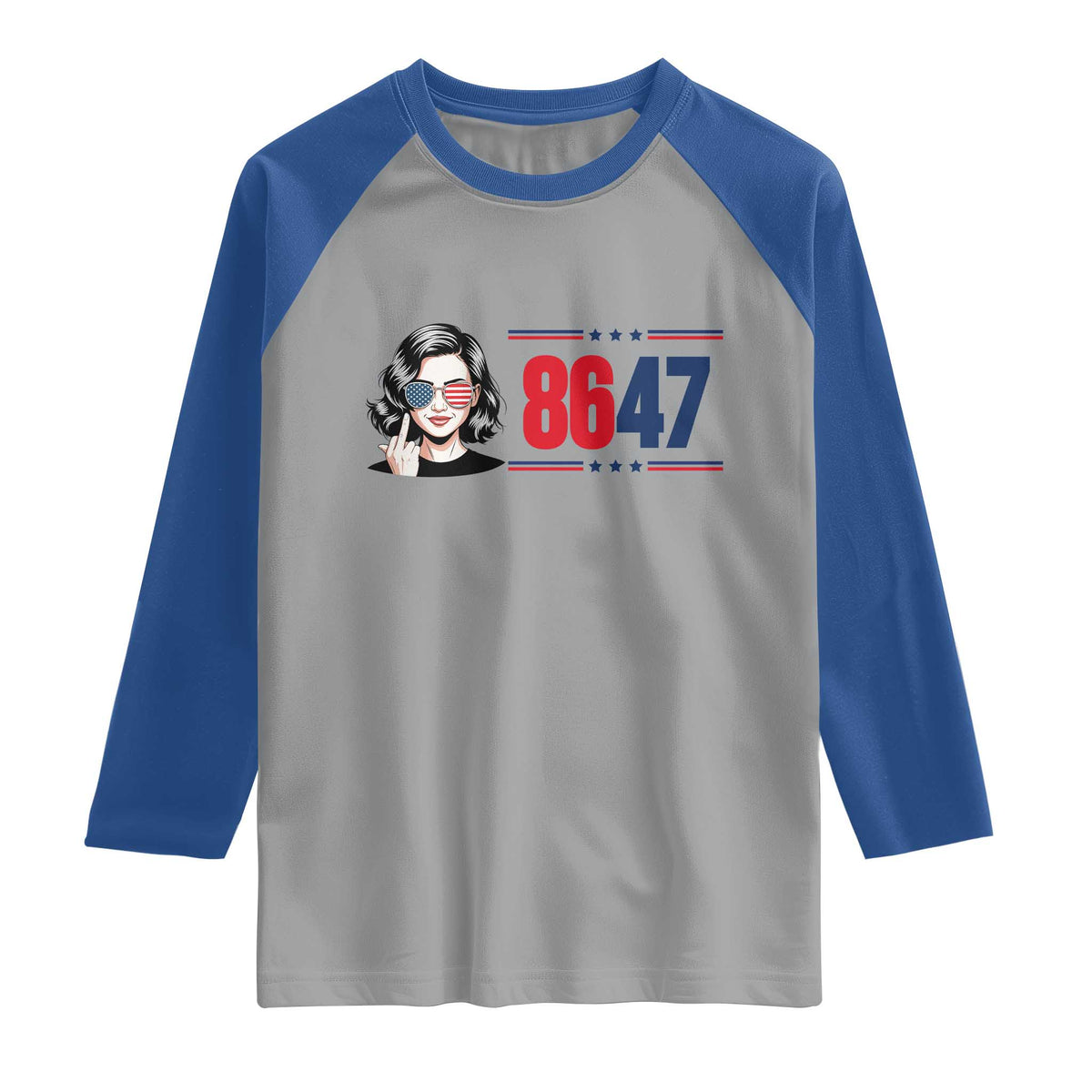 Political Activist 8647 Raglan Shirt Freedom Satire Protest Graphic