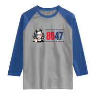 Political Activist 8647 Raglan Shirt Freedom Satire Protest Graphic