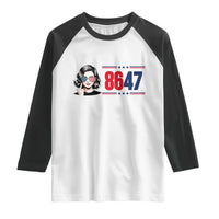Political Activist 8647 Raglan Shirt Freedom Satire Protest Graphic