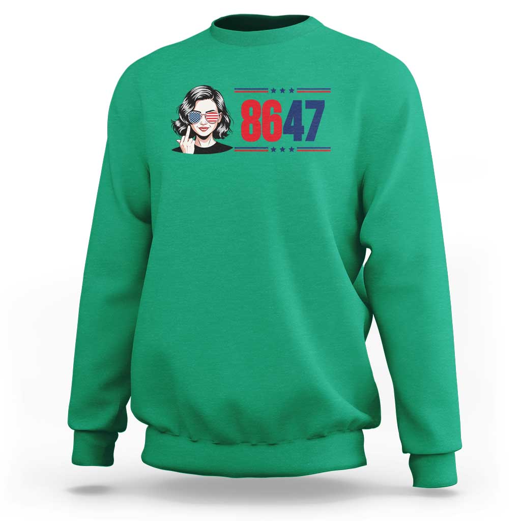 Political Activist 8647 Sweatshirt Freedom Satire Protest Graphic