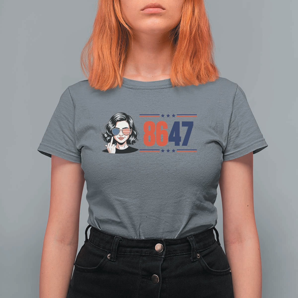 Political Activist 8647 T Shirt For Women Freedom Satire Protest Graphic