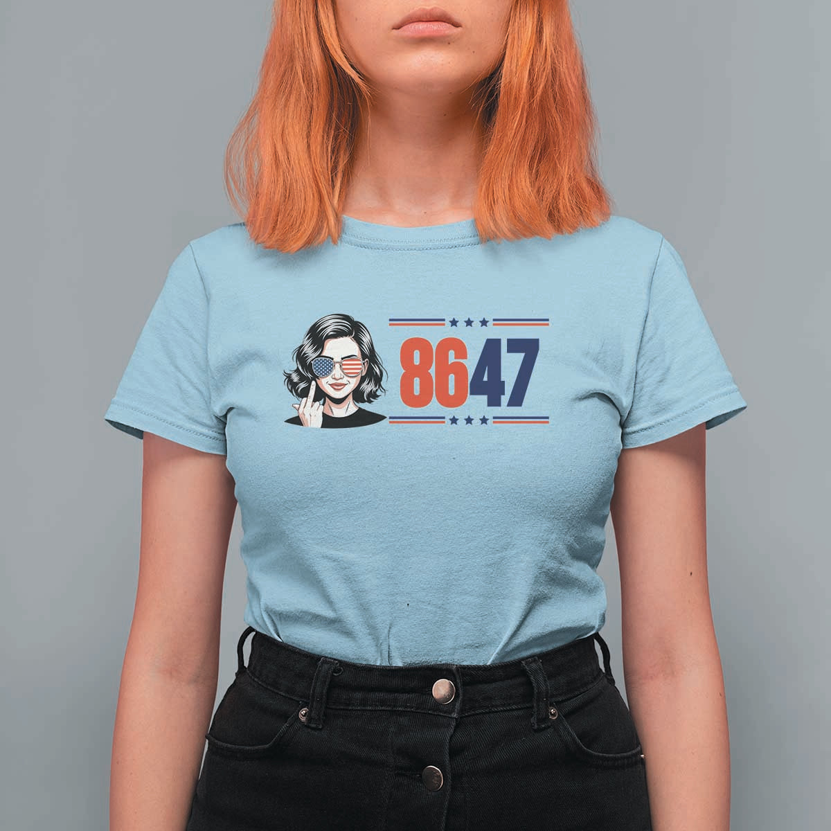 Political Activist 8647 T Shirt For Women Freedom Satire Protest Graphic