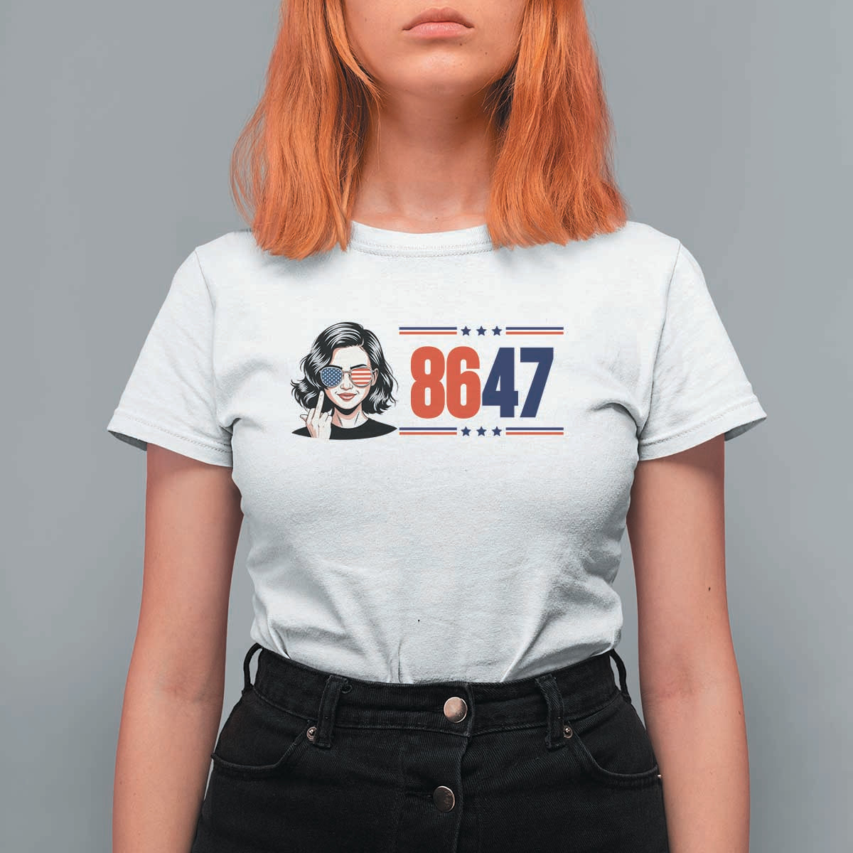 Political Activist 8647 T Shirt For Women Freedom Satire Protest Graphic