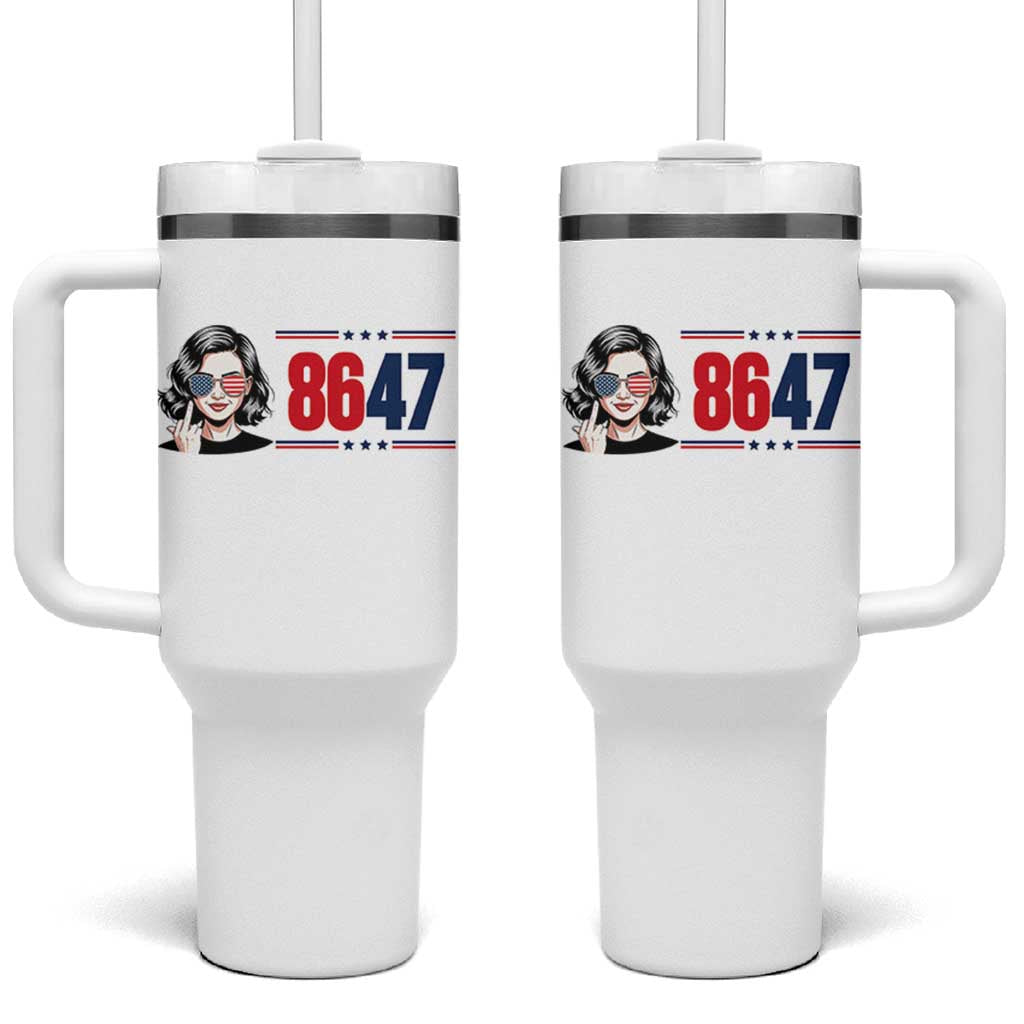 Political Activist 8647 Tumbler With Handle Freedom Satire Protest Graphic