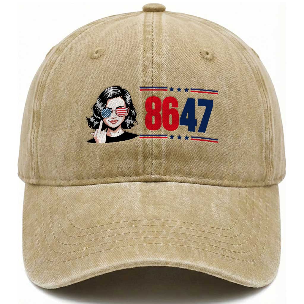 Political Activist 8647 Washed Cotton Baseball Cap Freedom Satire Protest Graphic