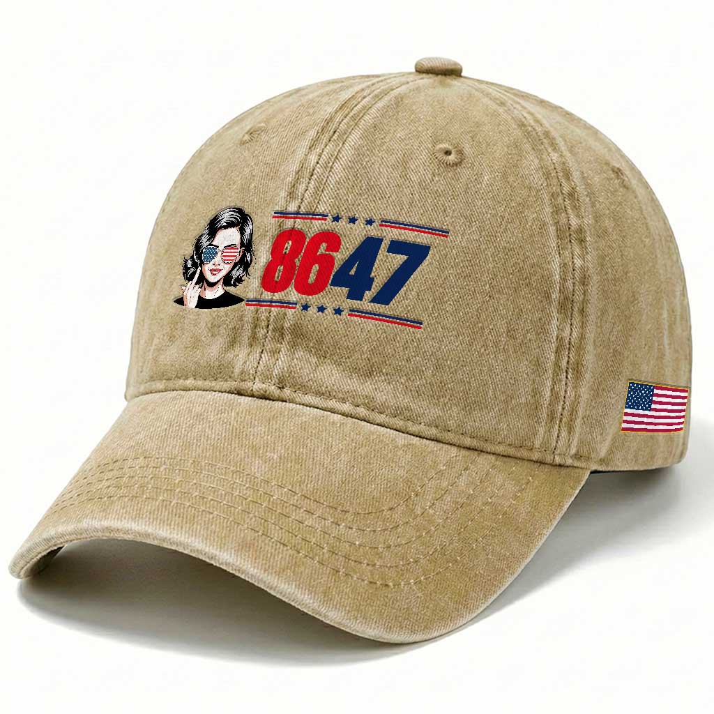 Political Activist 8647 Washed Cotton Baseball Cap Freedom Satire Protest Graphic