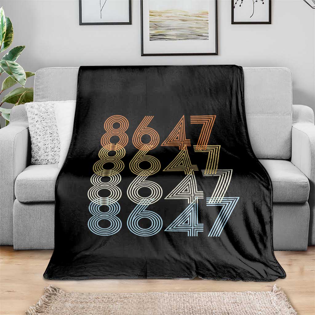 Retro Vintage 8647 Throw Blanket Freedom Protest Stripe Graphic
