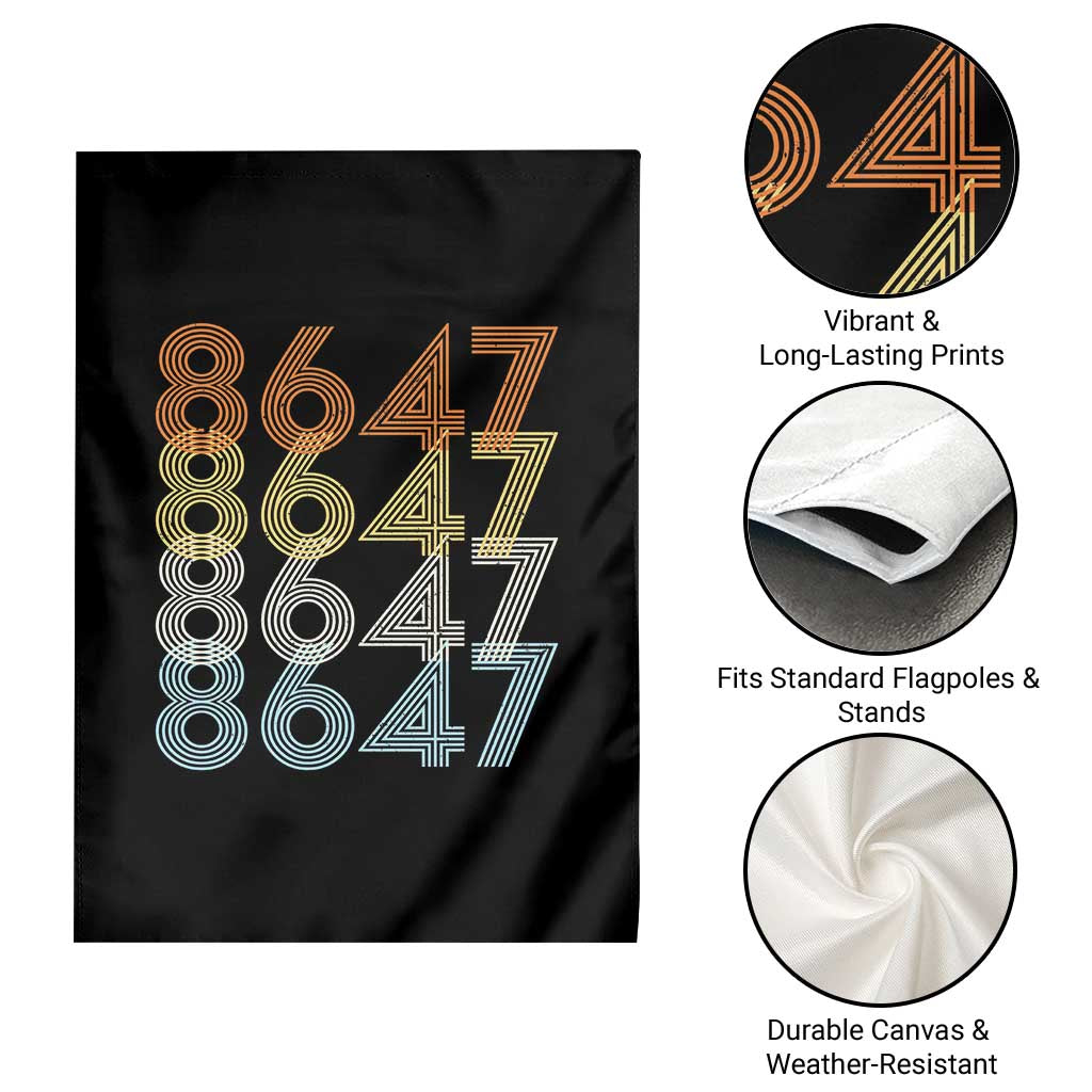 Retro Vintage 8647 Garden Flag Freedom Protest Stripe Graphic