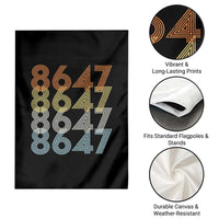 Retro Vintage 8647 Garden Flag Freedom Protest Stripe Graphic