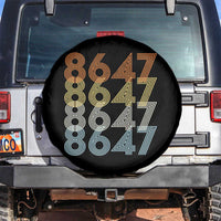 Retro Vintage 8647 Spare Tire Cover Freedom Protest Stripe Graphic