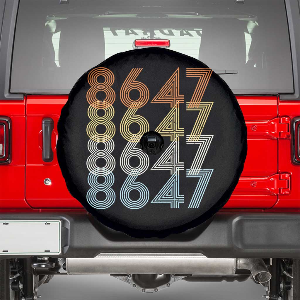 Retro Vintage 8647 Spare Tire Cover Freedom Protest Stripe Graphic