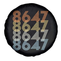 Retro Vintage 8647 Spare Tire Cover Freedom Protest Stripe Graphic