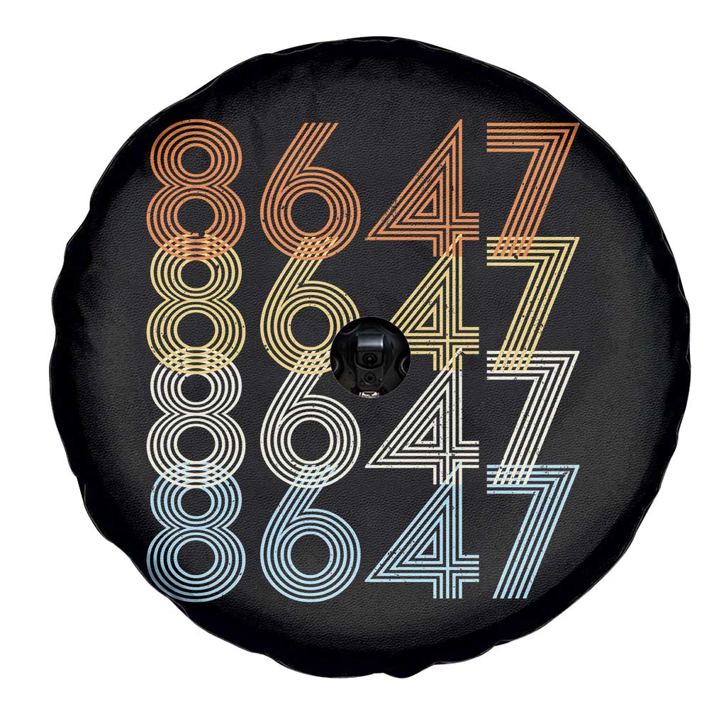 Retro Vintage 8647 Spare Tire Cover Freedom Protest Stripe Graphic