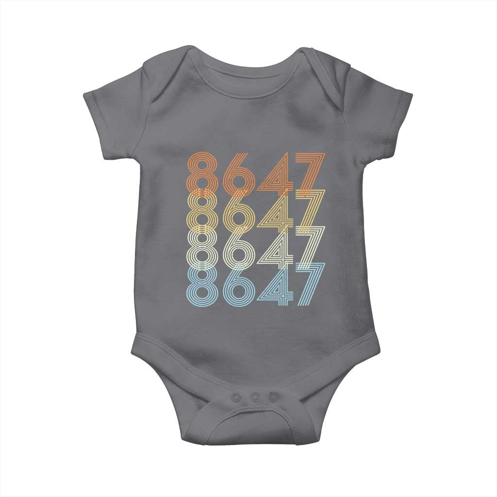 Retro Vintage 8647 Baby Onesie Freedom Protest Stripe Graphic