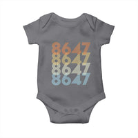 Retro Vintage 8647 Baby Onesie Freedom Protest Stripe Graphic