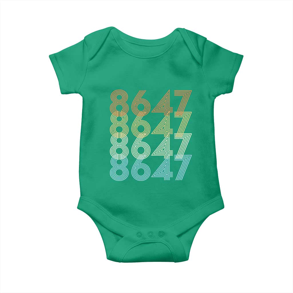 Retro Vintage 8647 Baby Onesie Freedom Protest Stripe Graphic