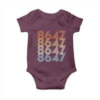 Retro Vintage 8647 Baby Onesie Freedom Protest Stripe Graphic
