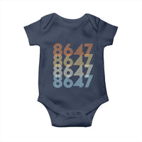 Retro Vintage 8647 Baby Onesie Freedom Protest Stripe Graphic