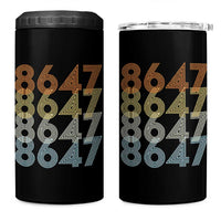 Retro Vintage 8647 4 in 1 Can Cooler Tumbler Freedom Protest Stripe Graphic