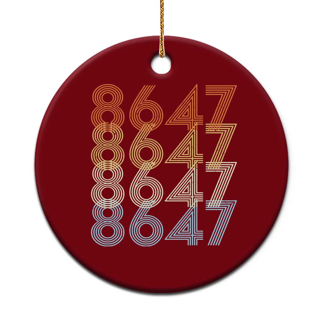 Retro Vintage 8647 Ceramic Ornament Freedom Protest Stripe Graphic