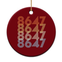 Retro Vintage 8647 Ceramic Ornament Freedom Protest Stripe Graphic