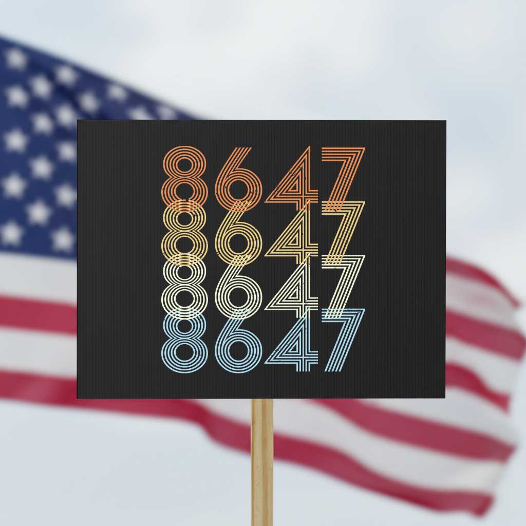 Retro Vintage 8647 Protest Sign Freedom Protest Stripe Graphic