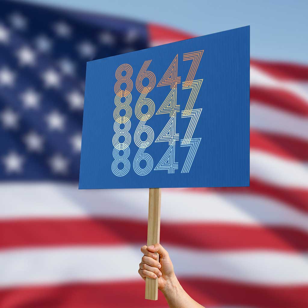Retro Vintage 8647 Protest Sign Freedom Protest Stripe Graphic