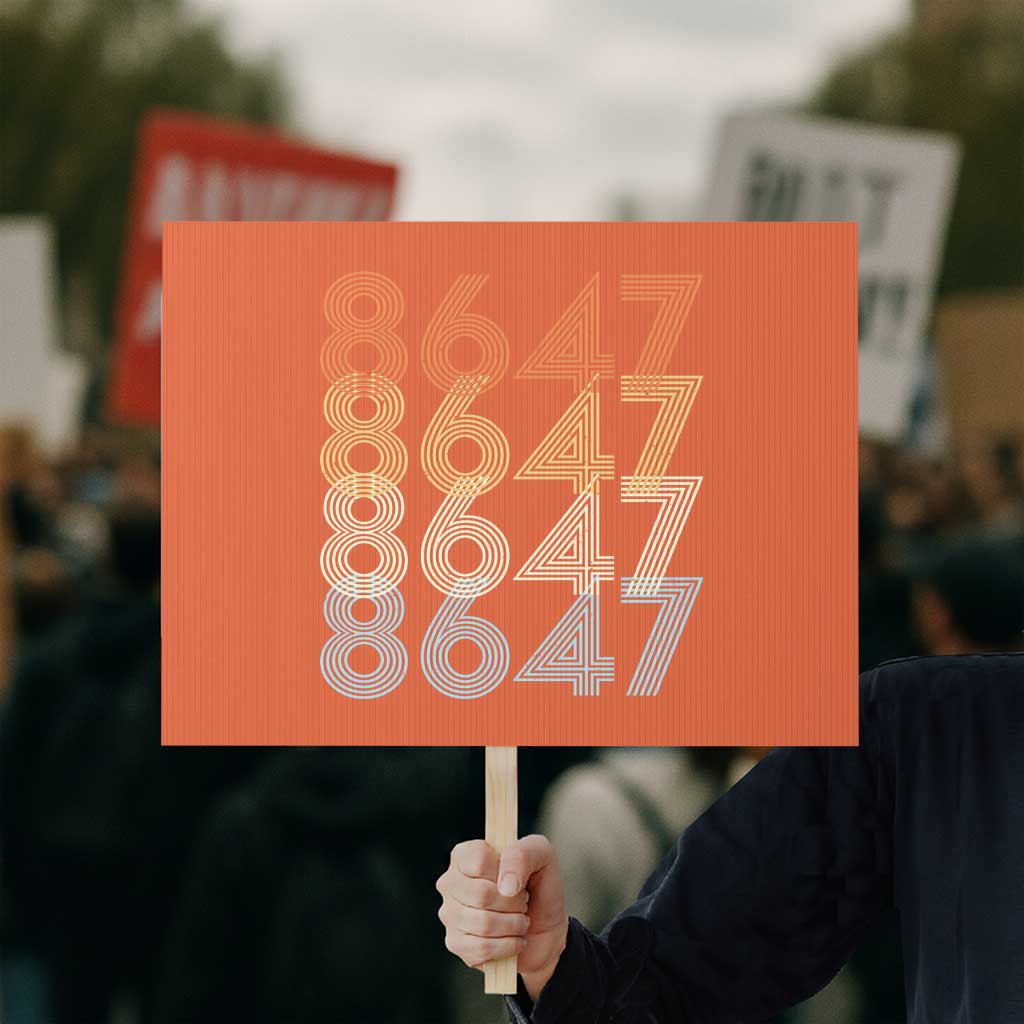 Retro Vintage 8647 Protest Sign Freedom Protest Stripe Graphic