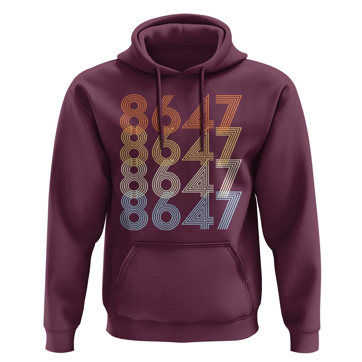 Retro Vintage 8647 Hoodie Freedom Protest Stripe Graphic