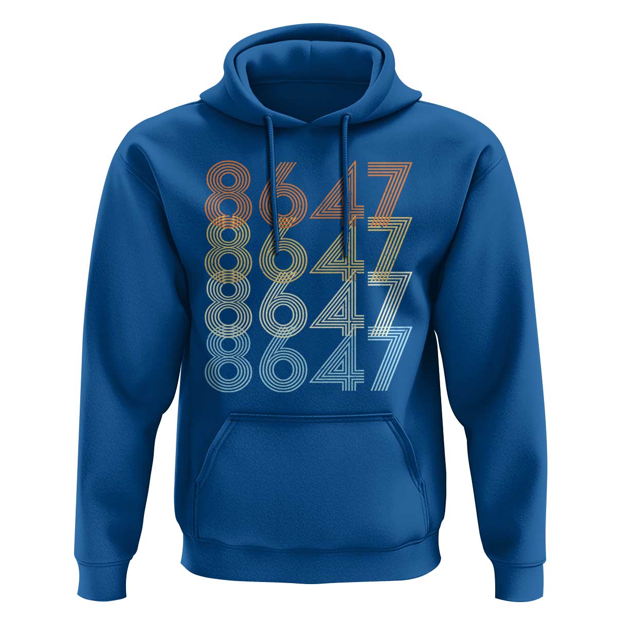 Retro Vintage 8647 Hoodie Freedom Protest Stripe Graphic