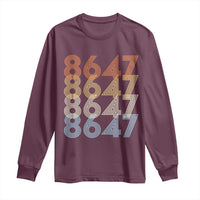 Retro Vintage 8647 Long Sleeve Shirt Freedom Protest Stripe Graphic